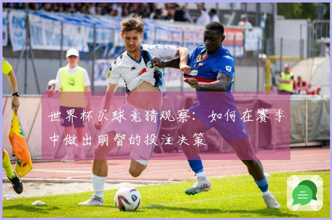 世界杯买球竞猜观察：如何在赛季中做出明智的投注决策